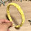 Thumbnail: Lemon Dainty Dot Scrunchie Aliceband