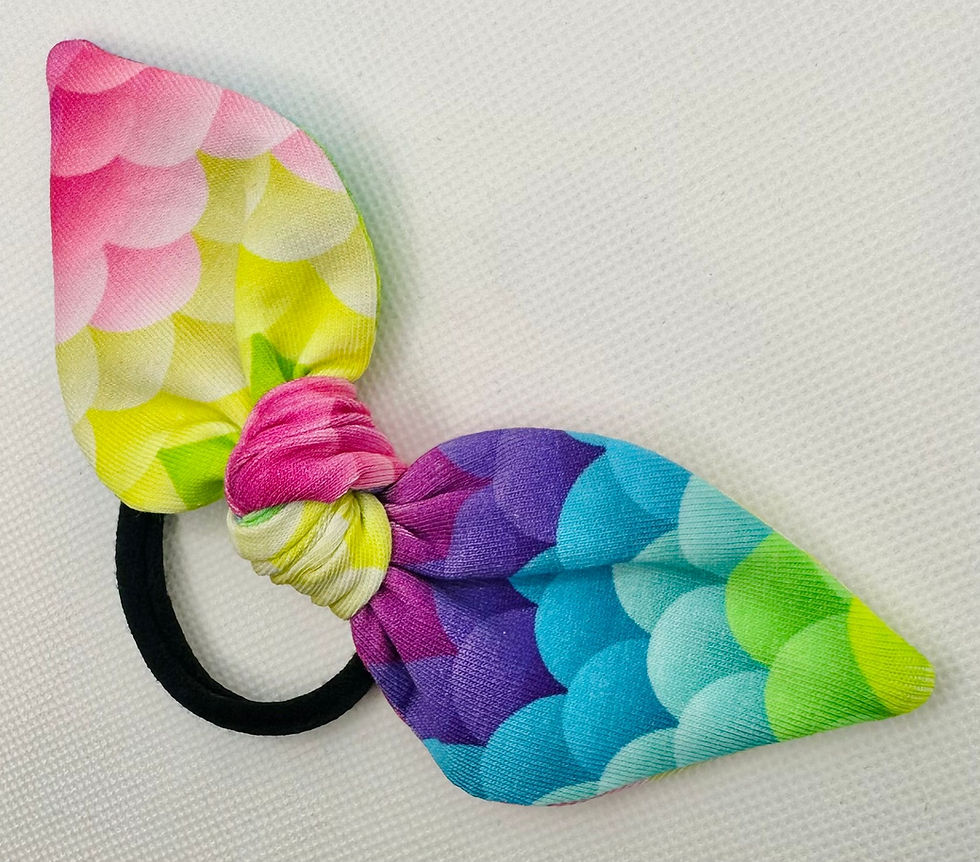 Thumbnail: Rainbow Mermaid Knot Bow Bobble