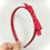 Thumbnail: Bright Red Dainty Dot Slim Bow Headband