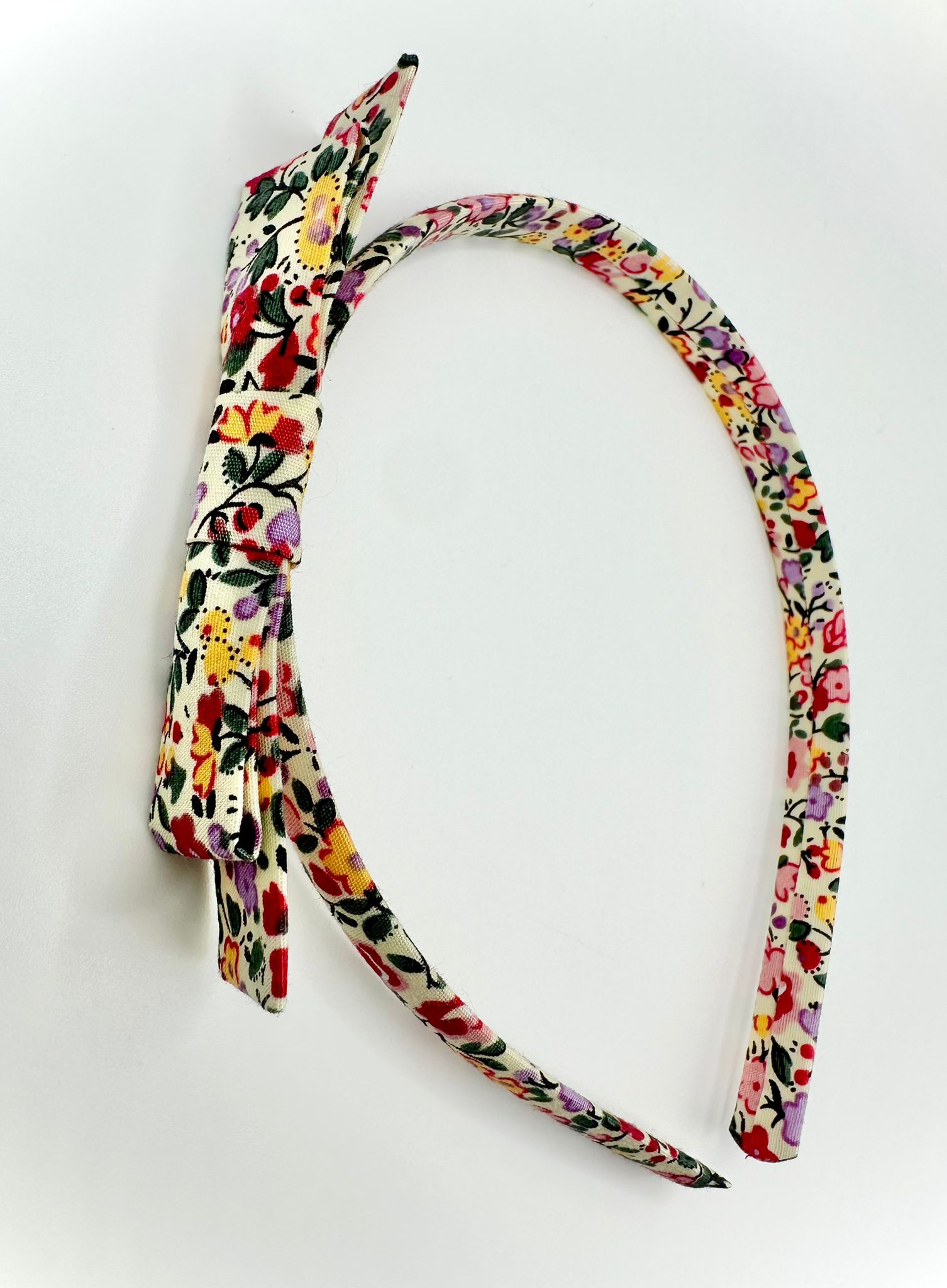 Pretty Floral Slim Bow Headband