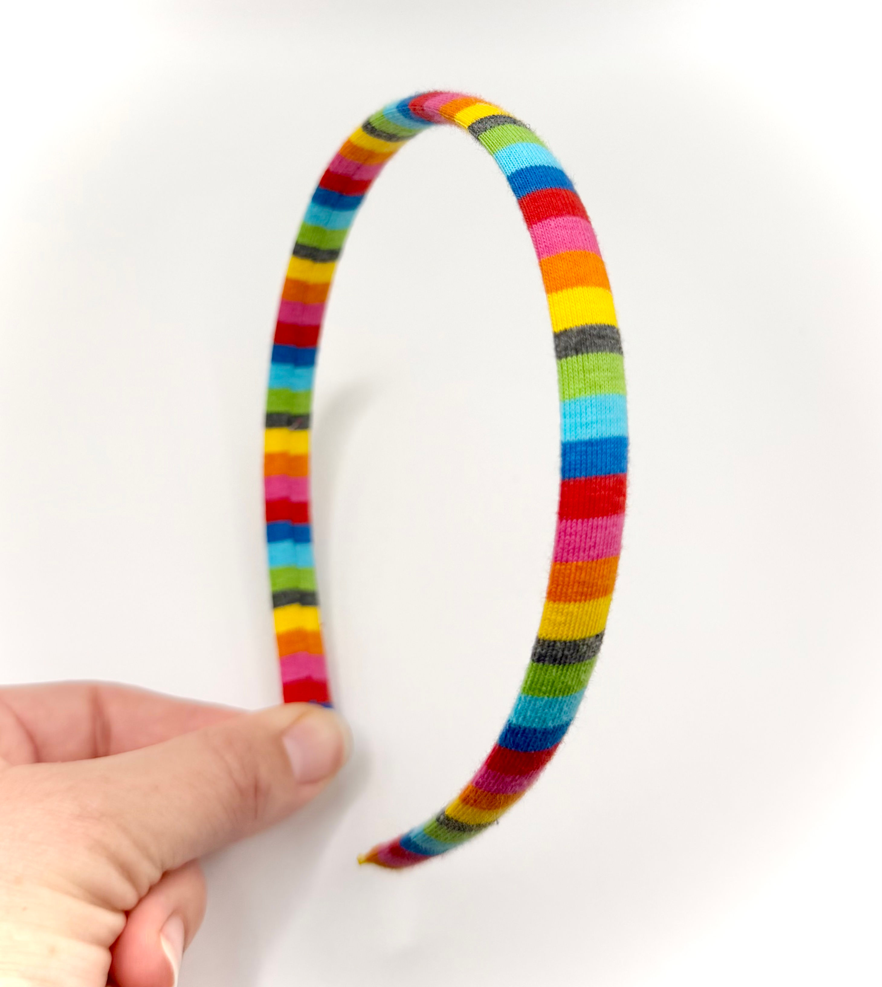 Bright Rainbow Stripe Aliceband 