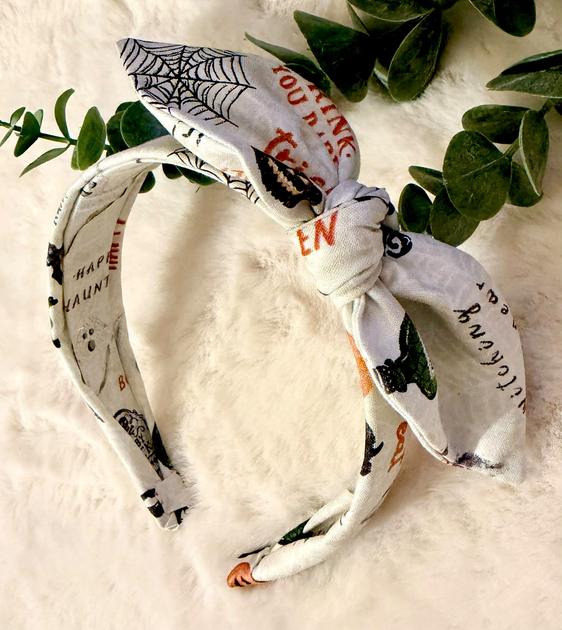 Halloween Themed Knot Bow Headband