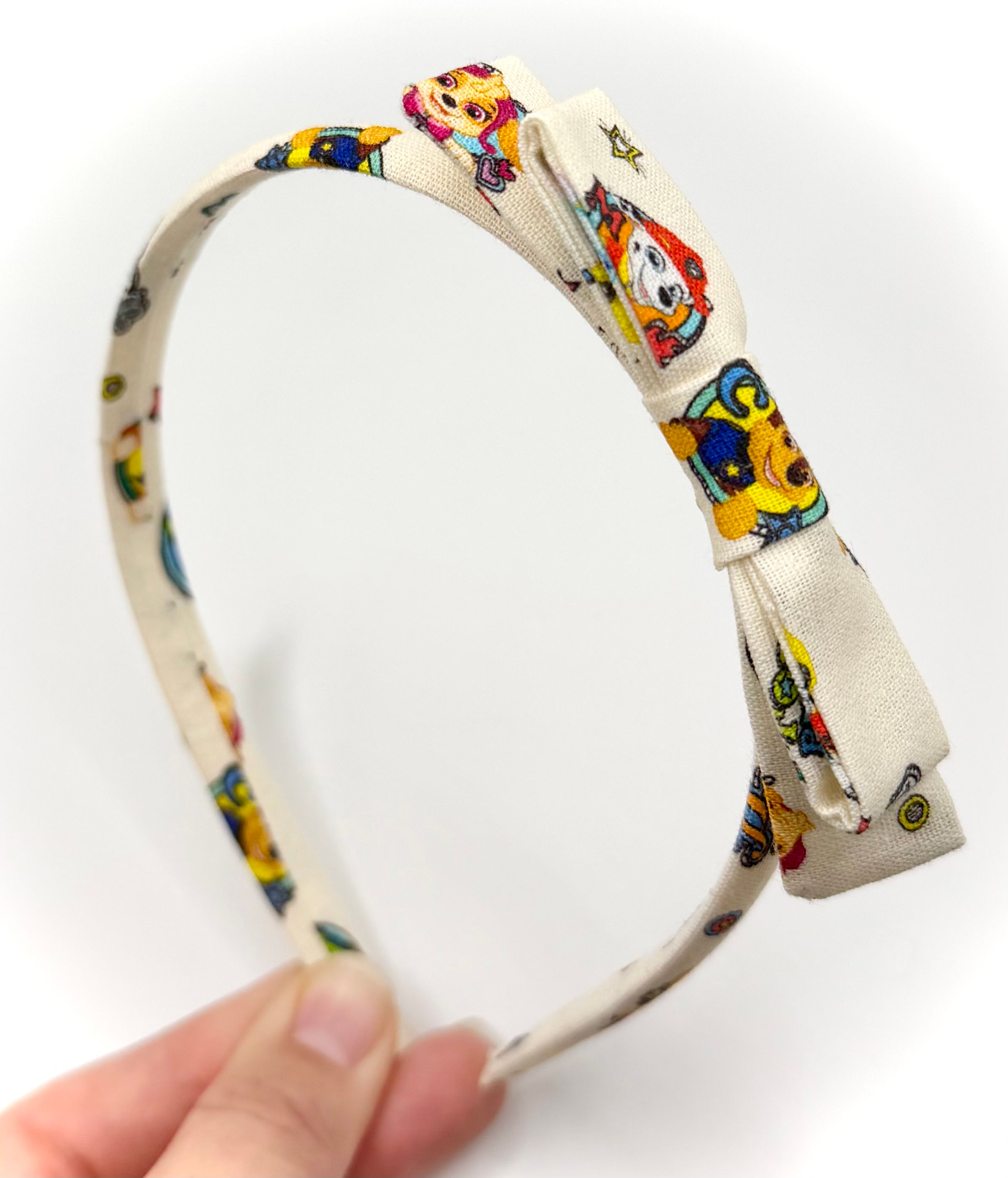 Cream Paw Patrol themed Headband 