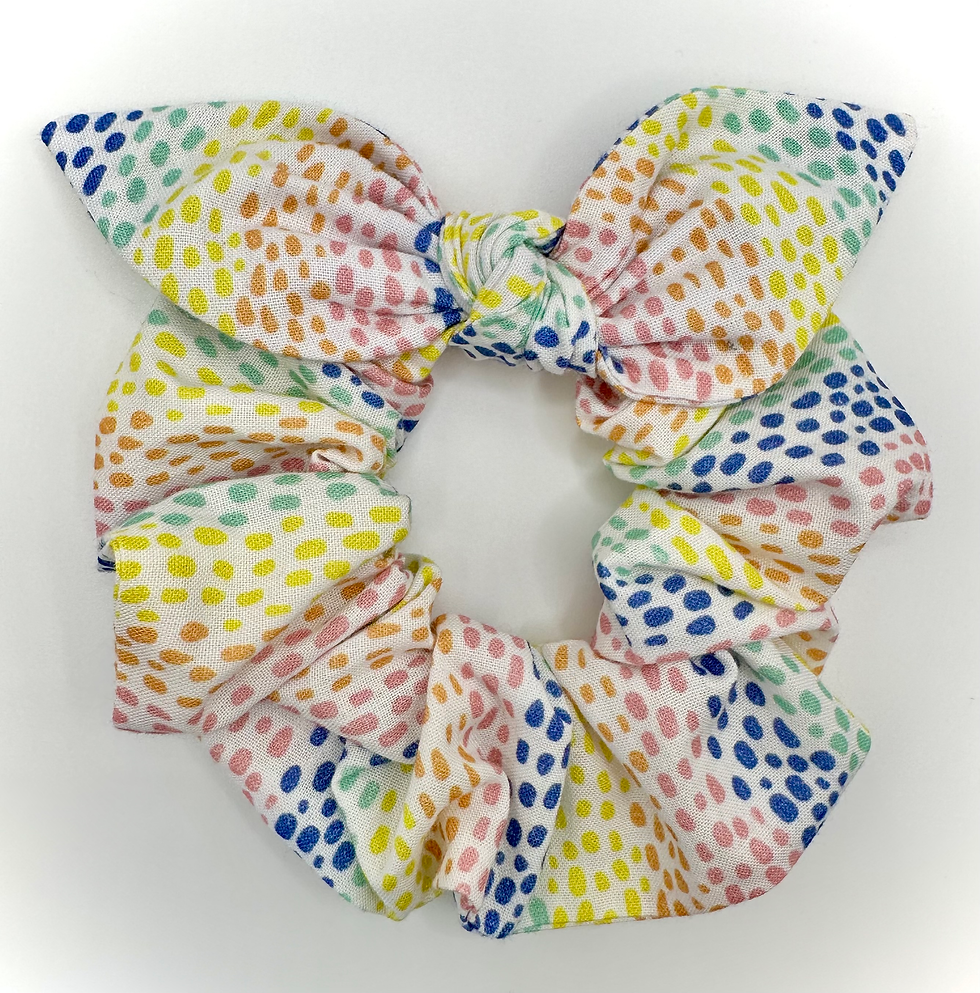 Thumbnail: Pastel Dashes Knotbow Scrunchie 