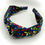 Thumbnail: Navy Strawberry Bee Top Knot Headband
