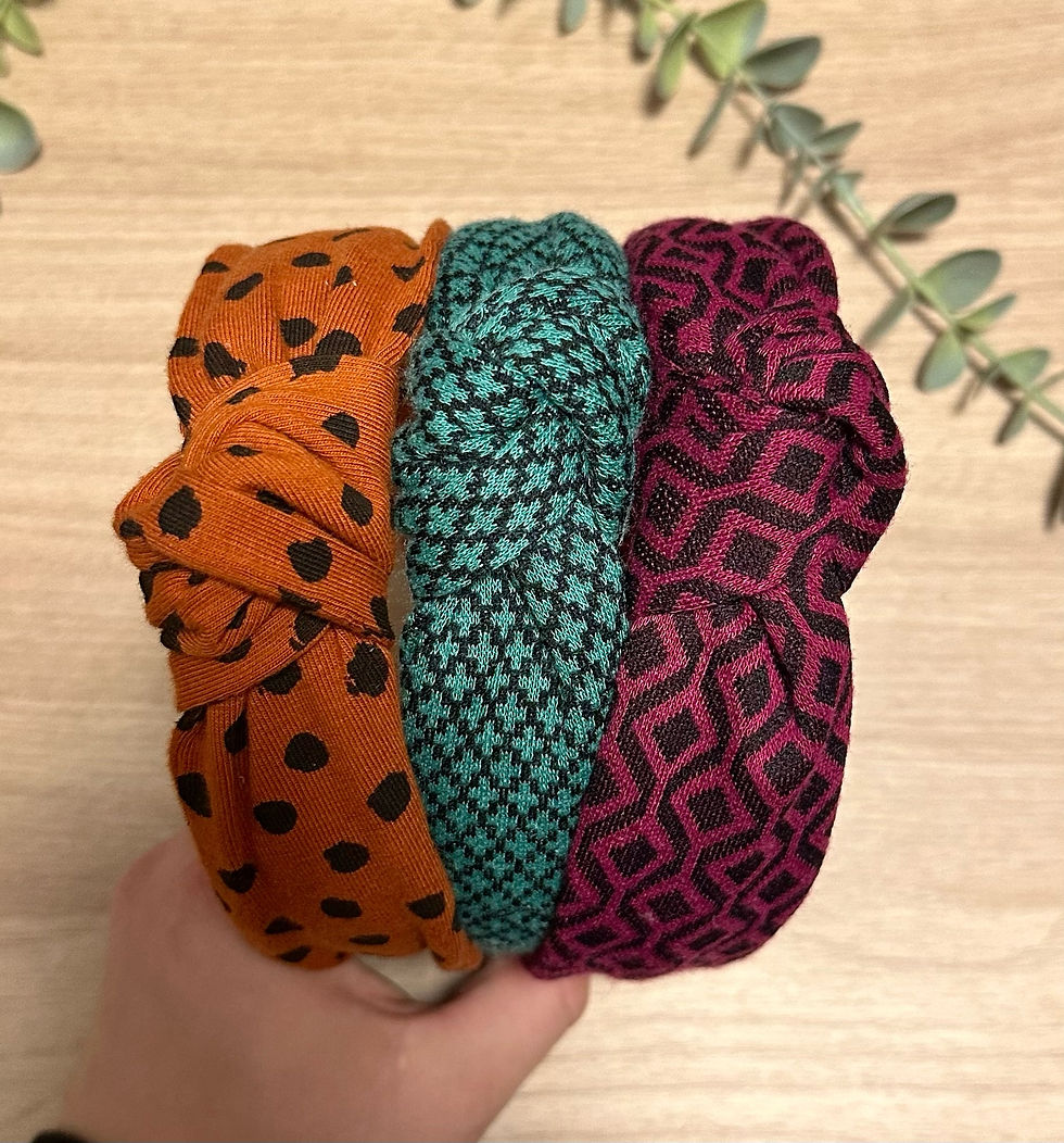 Thumbnail: Green Geo Top Knot Headband