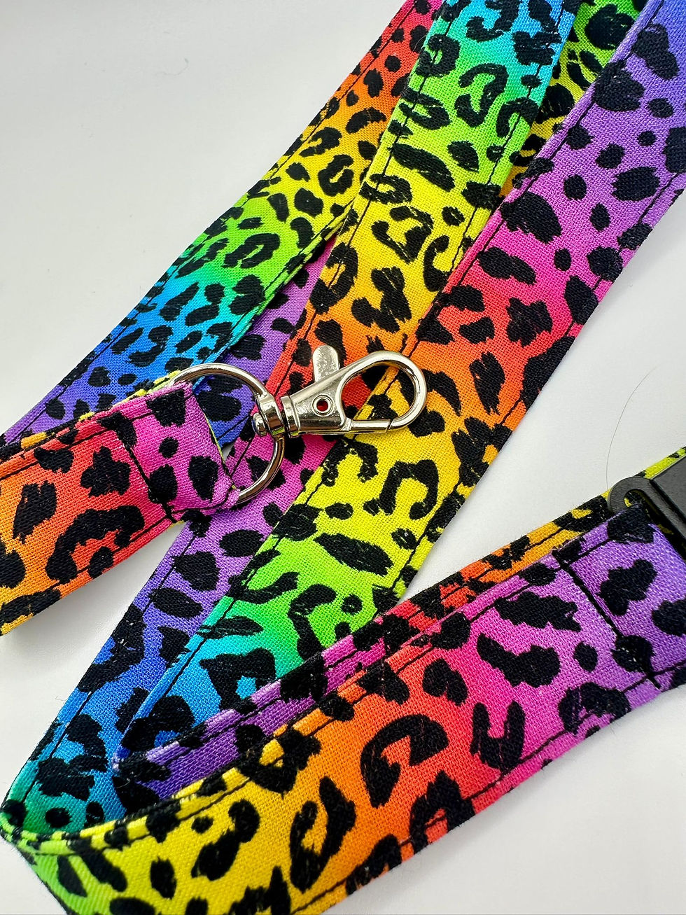 Thumbnail: Bright Rainbow Leopard Lanyard