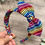 Thumbnail: Black Rainbow Stripe Knot Bow Headband