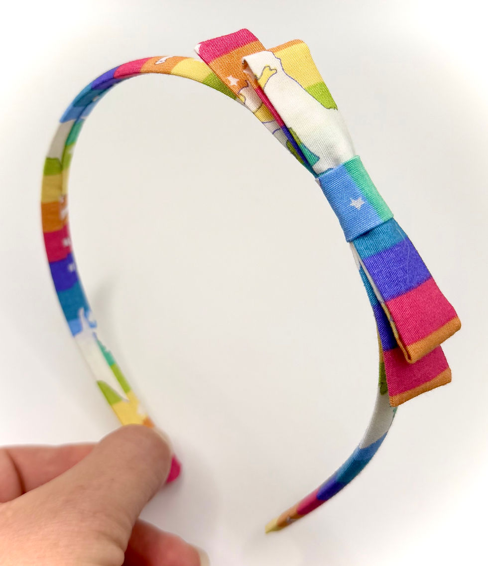 Thumbnail: Rainbow Stripe Unicorn Headband 