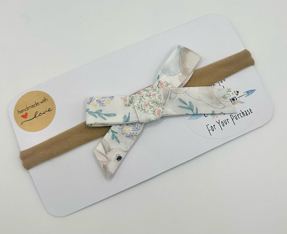 Thumbnail: Easter Rabbits Bib and Bow Set