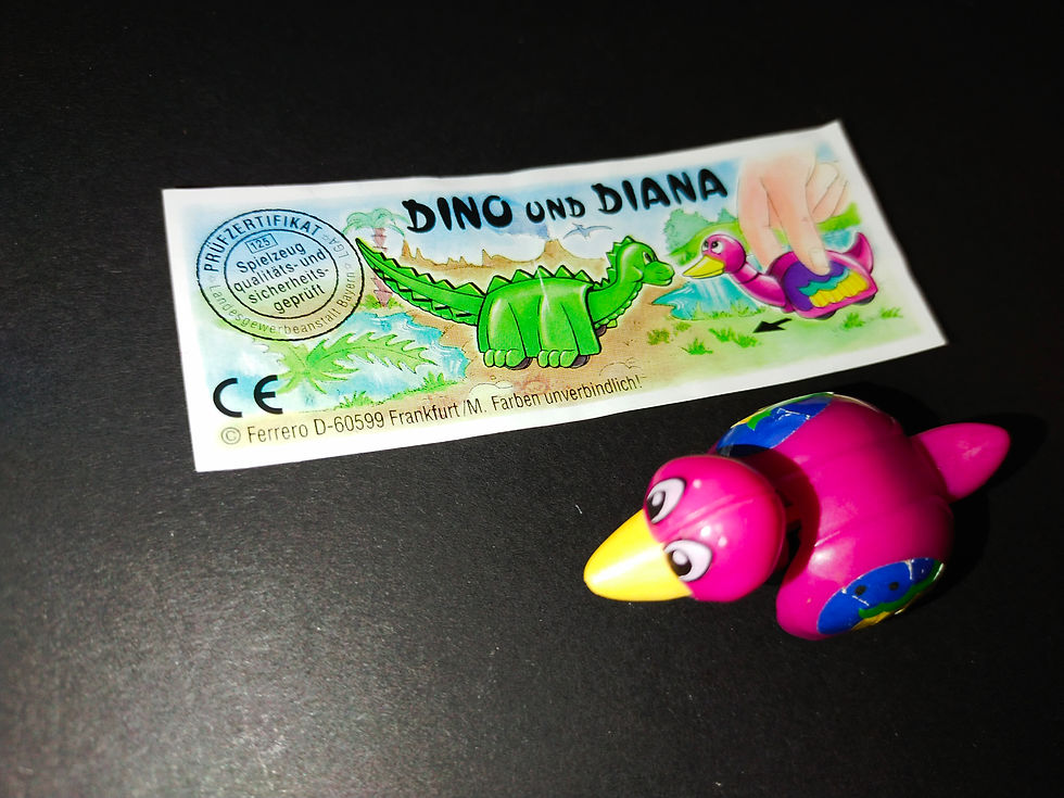 Dino a Diana hračka, pestrobarevný ptáček