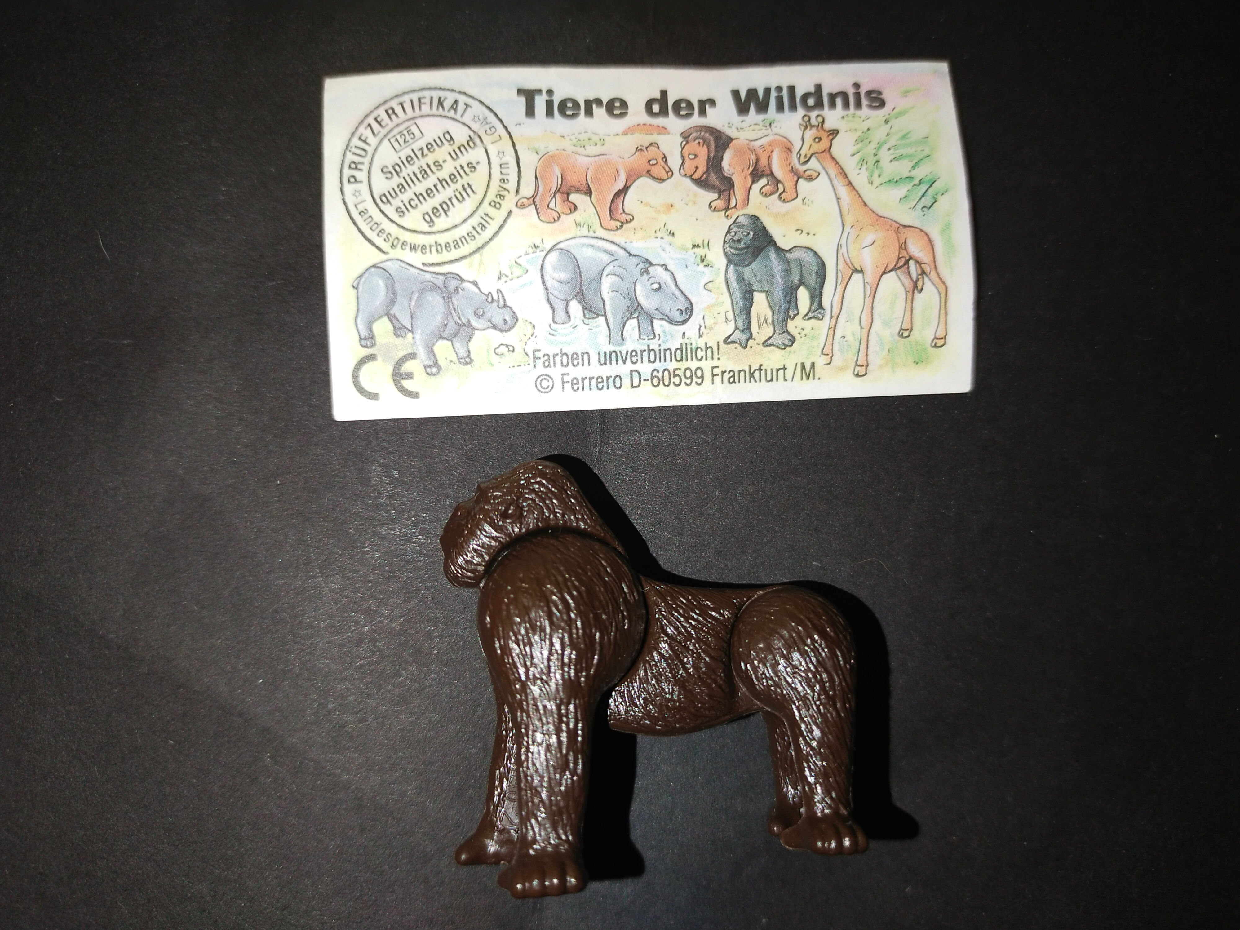 Hnědý gorilí model, "Tiere der Wildnis", sběratelský kousek