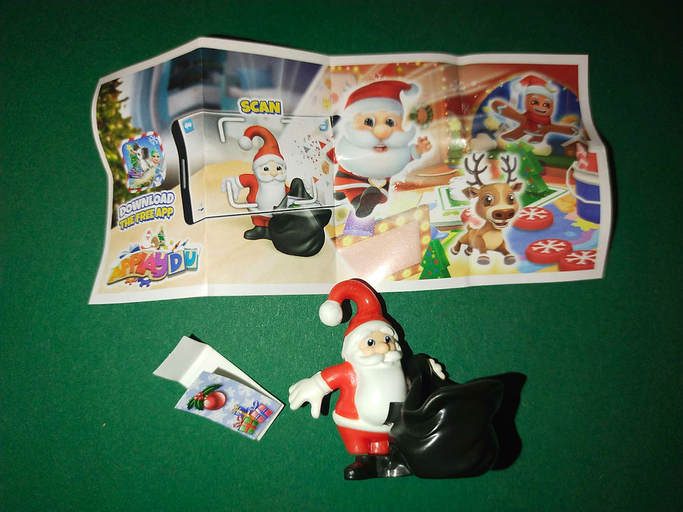 Vánoční figurka Santa Klause s dárkem