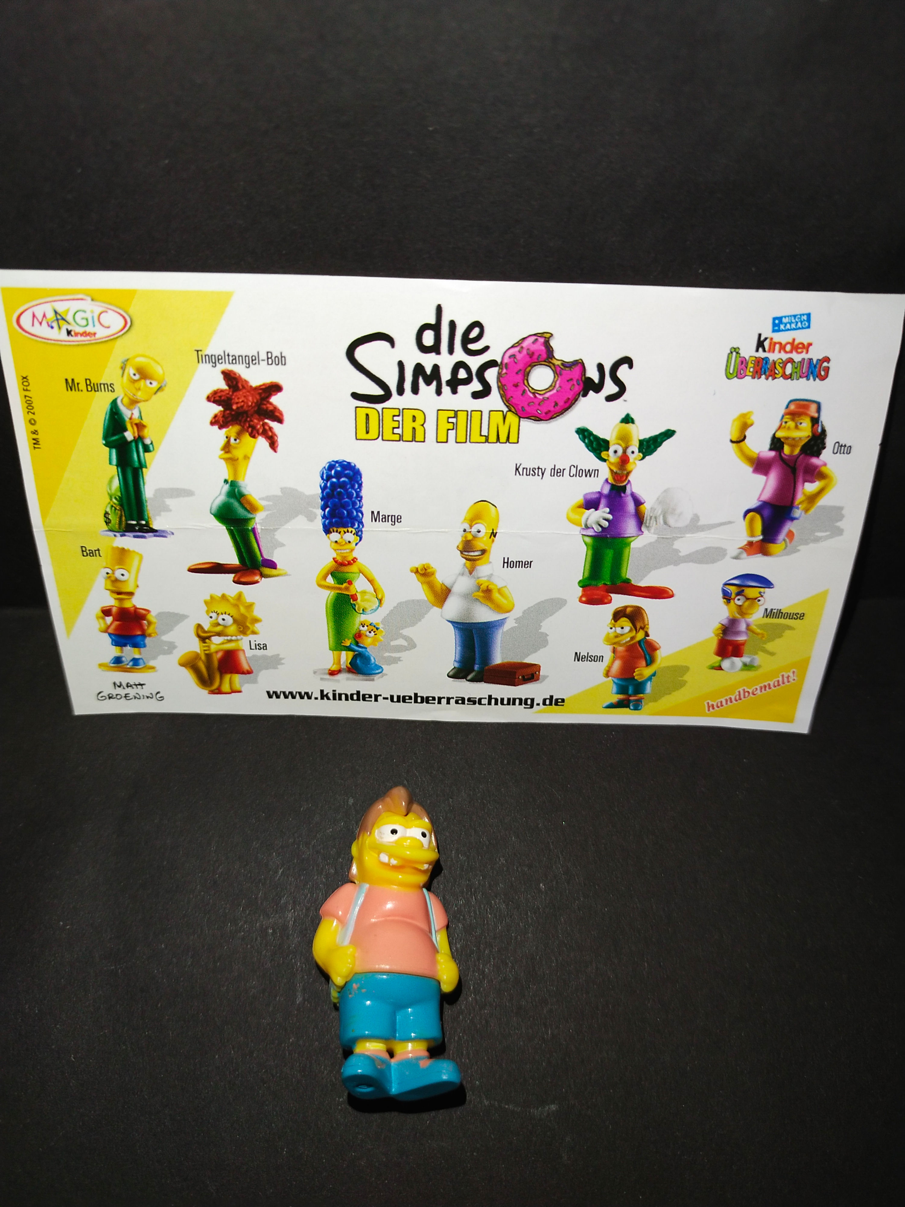 Simpsonovi figurka, sběratelská karta