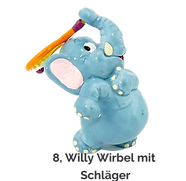 Willy Wirbel mit Schläger