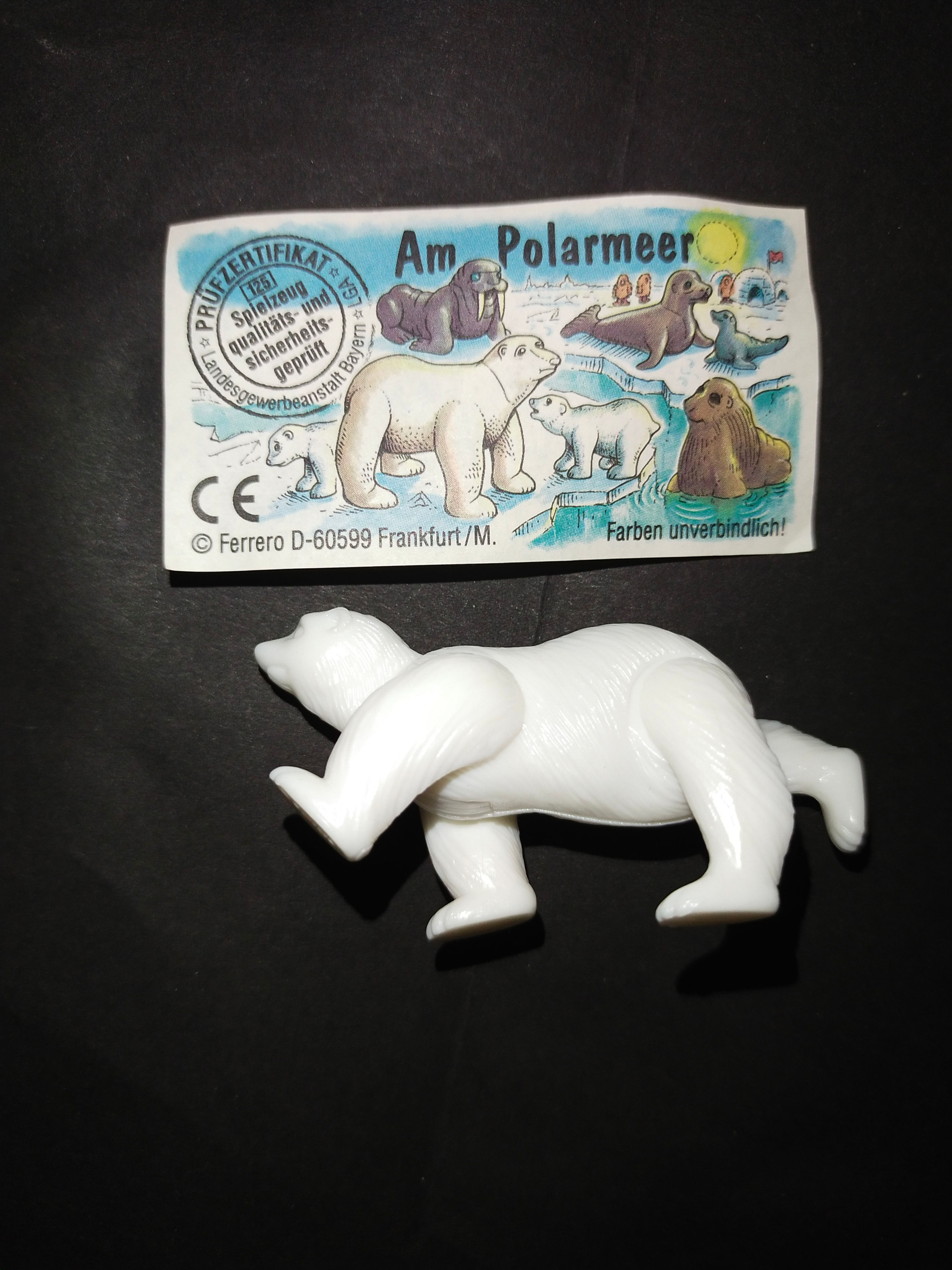 Plastiková figurka ledního medvěda s obrázkem Am Polarmeer