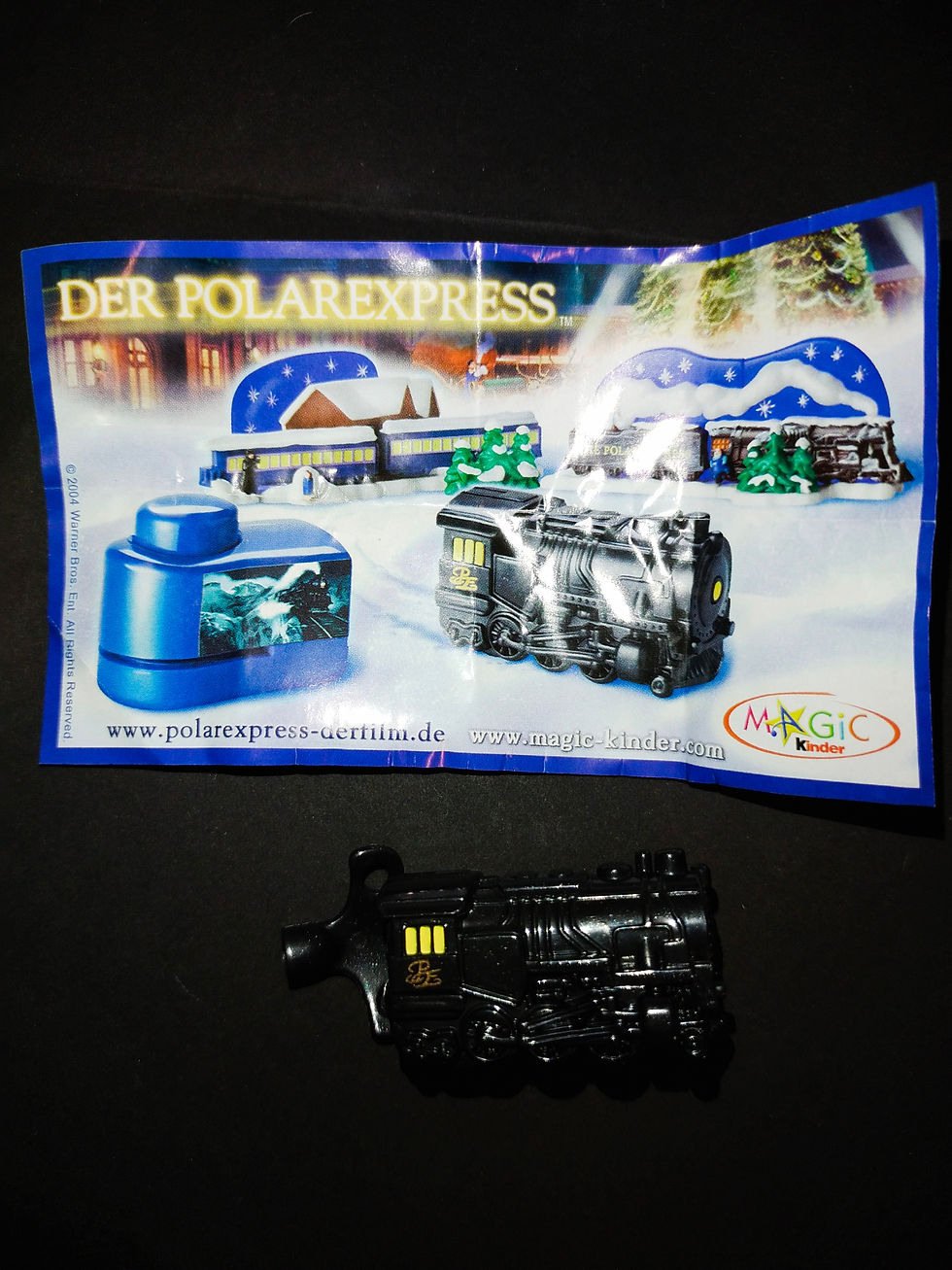 Černá parní lokomotiva, Der Polar Express, vánoční hračka