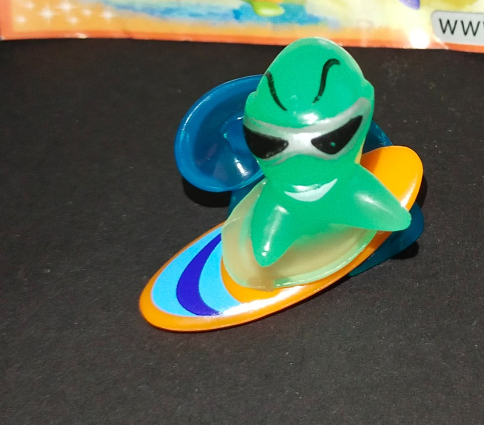 Zelená figurka surfuje, Fantasy Hračka, Elame - Eshop