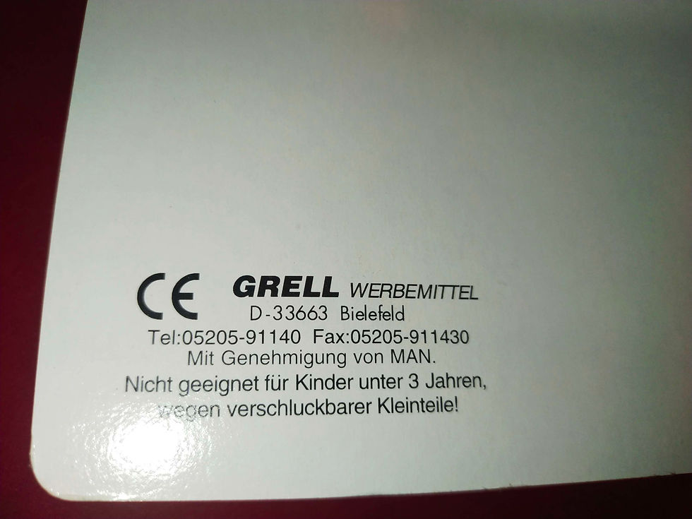 Informace o produktu Grell: kontaktní údaje a varování pro děti