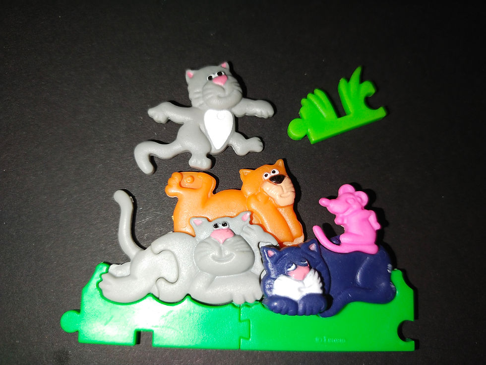 Miniatura: Kočky a myš, kovová hračka