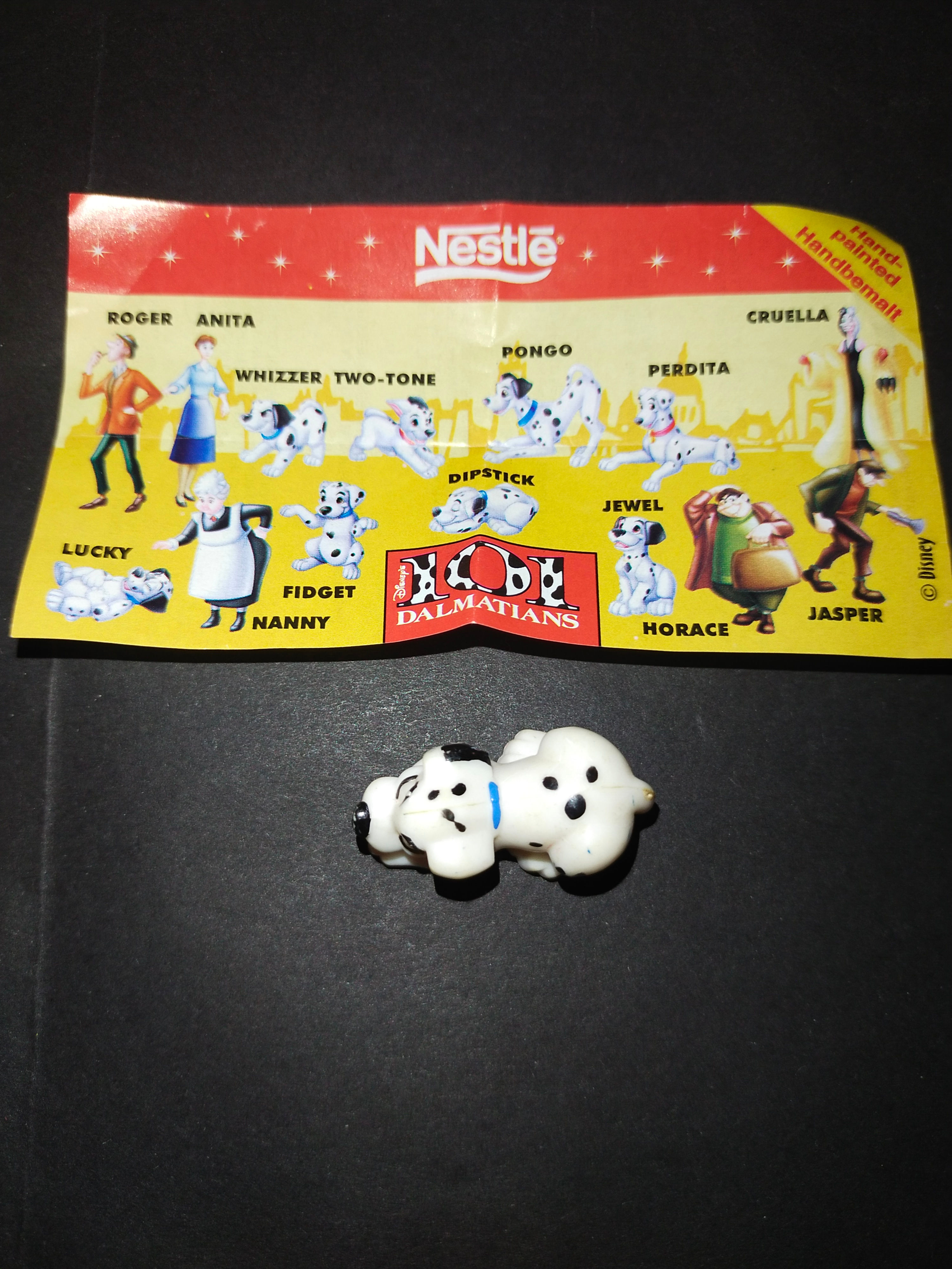 Roztomilá figurka štěněte Dalmatina s kartičkou