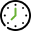 Icon of a clock, representing a the required time a business must be in operation for in order to qualify