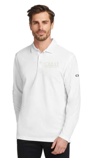 Mens Longsleeve OGIO polo - WHITE