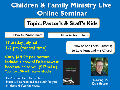 Children & Family Ministry Live Online Seminar
