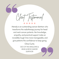 Head and Neck Cancer Nutrition Support | Meredy Birdi, The Cancer Dietitian