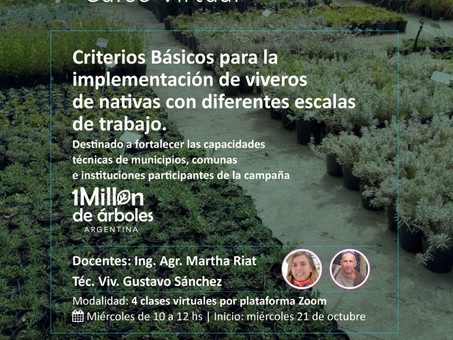 Abrimos la inscripción a un nuevo curso de capacitación en Viveros de Nativas