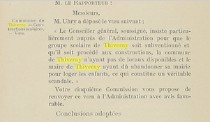 Rapports et délibérations du Conseil général / Département de l'Oise 1931 - Uhry - Tiverniacus