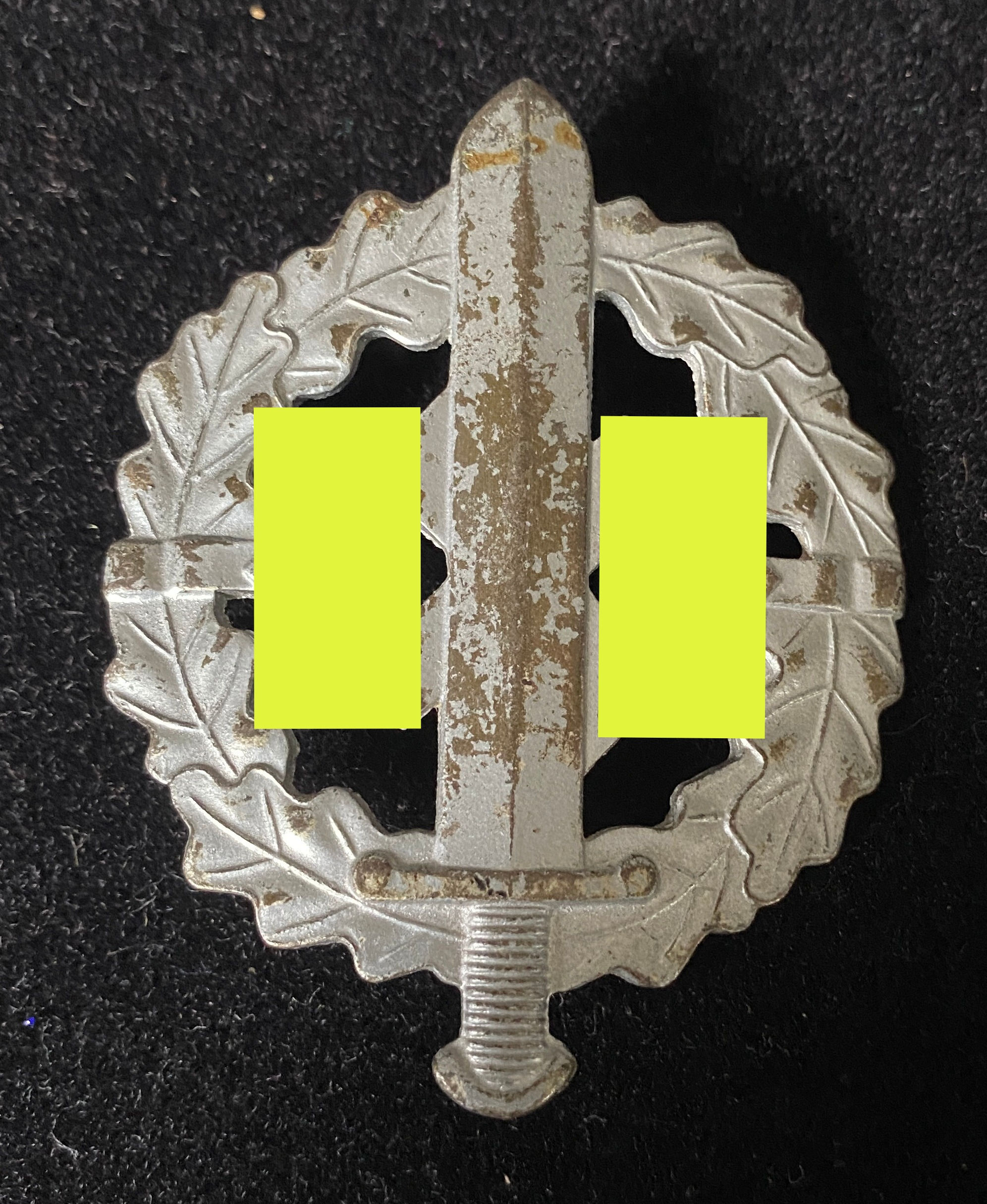 Badge esportivo em prata da SA