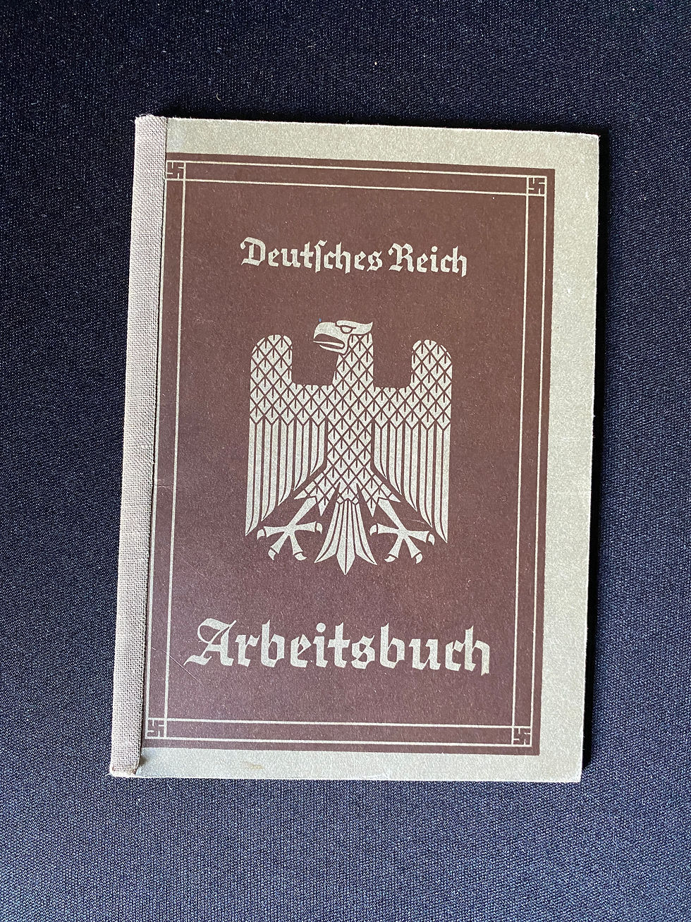 Carteira de trabalho alemã do 3o Reich, tipo I
