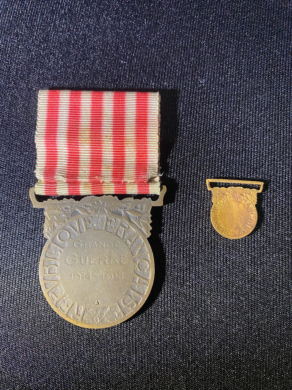 Miniatura: Conjunto de medalhas francesas da 1a Guerra Mundial