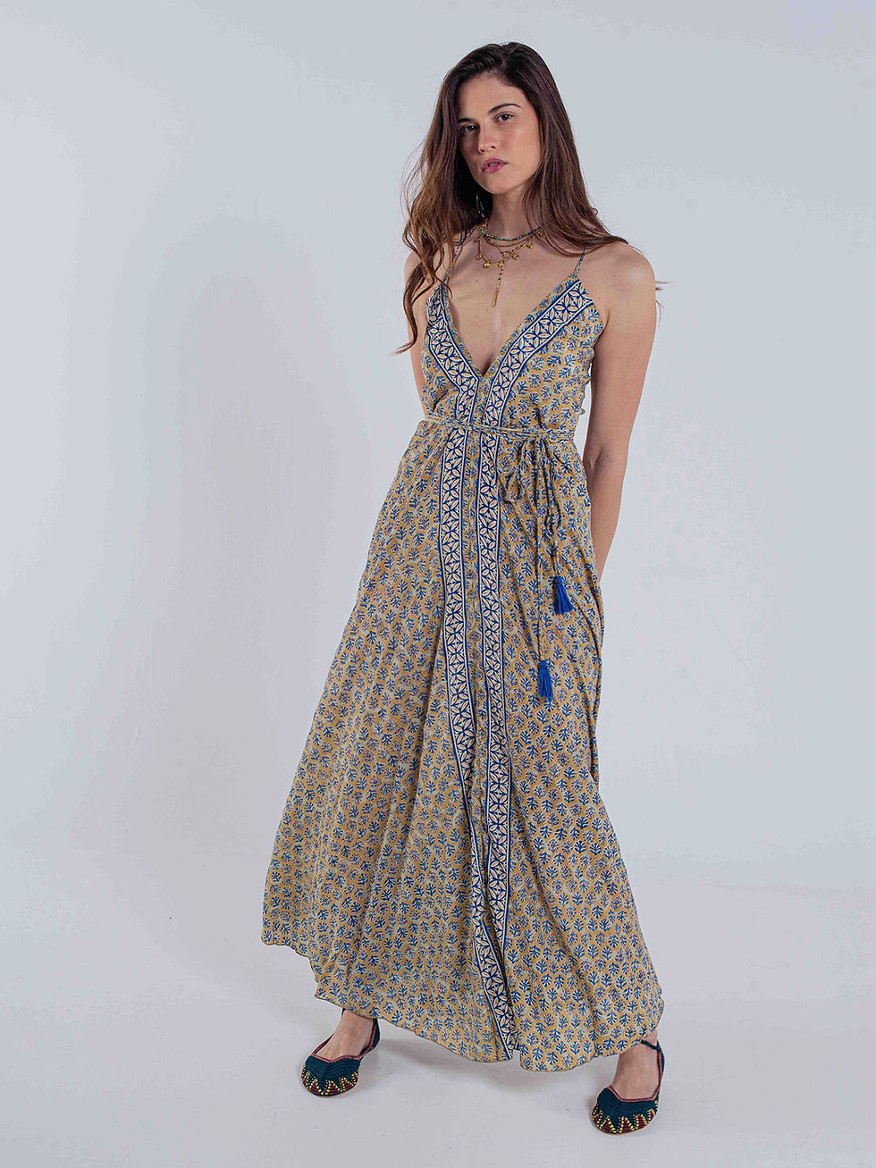 Miniatura: KALI LONG DRESS - BLUE REEF