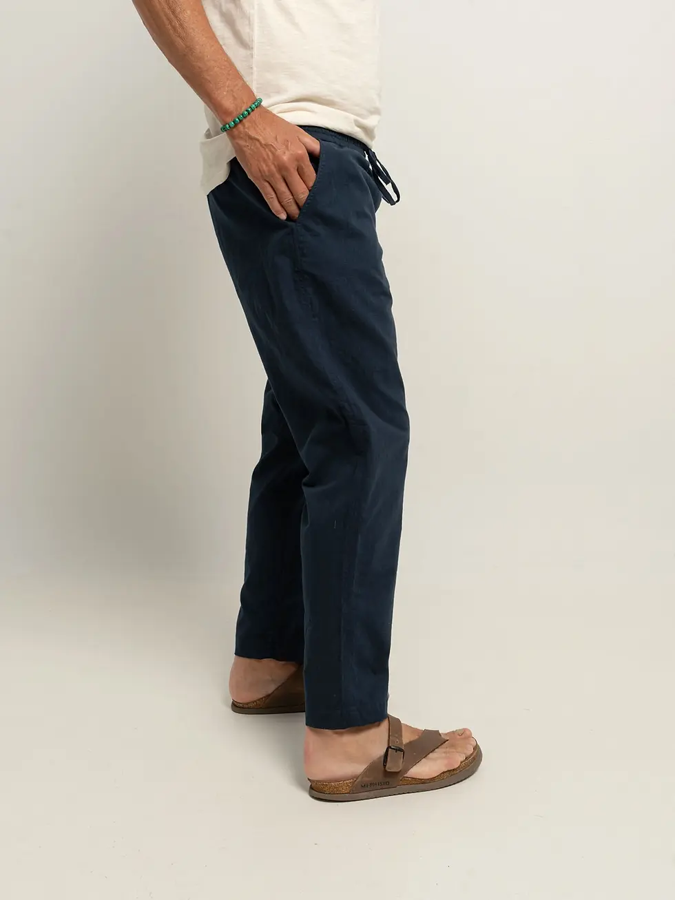 Miniatura: FINN COTTON TROUSERS - NAVY BLUE