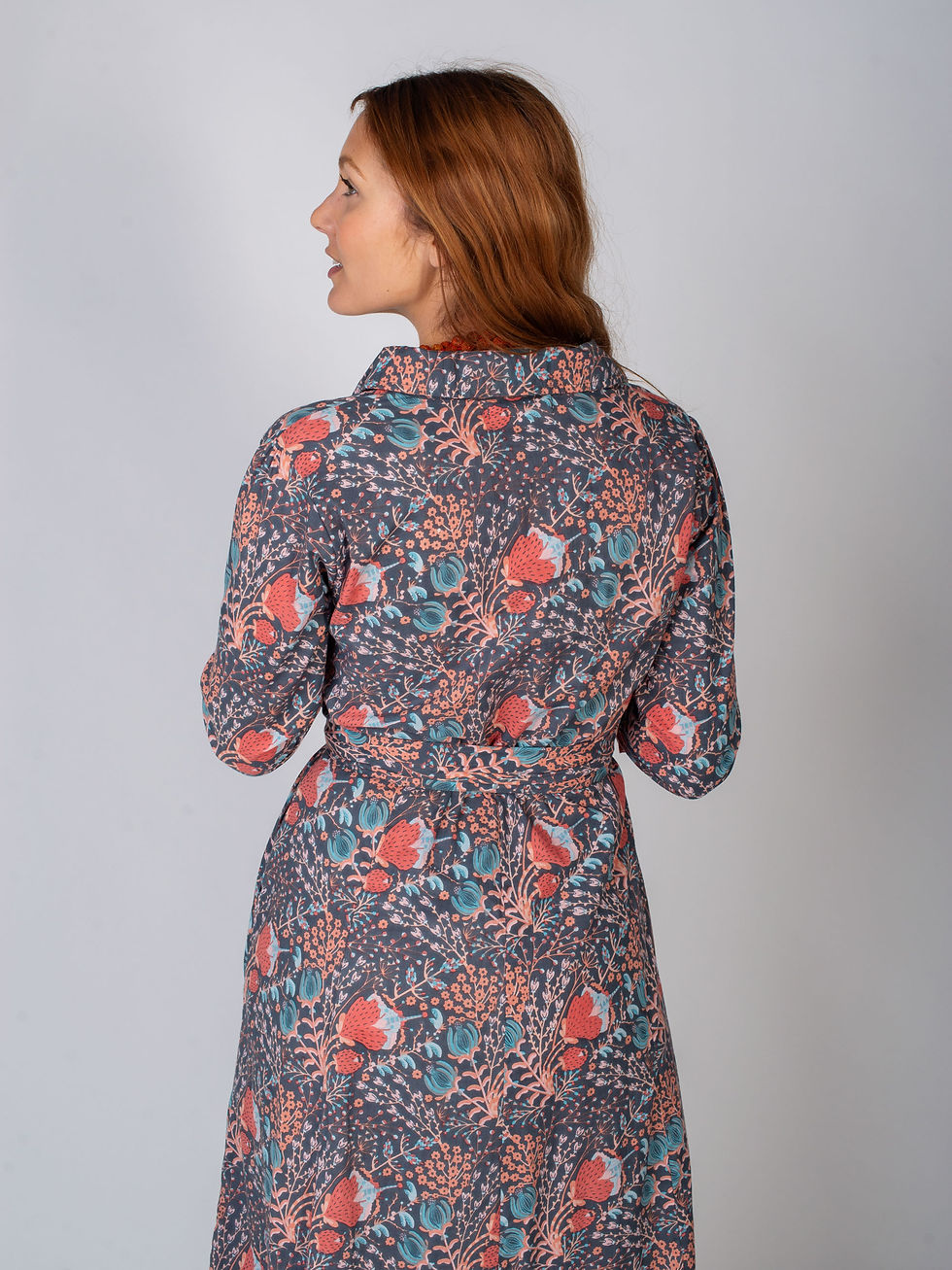 Miniatura: POPPY LONG DRESS - BLUE