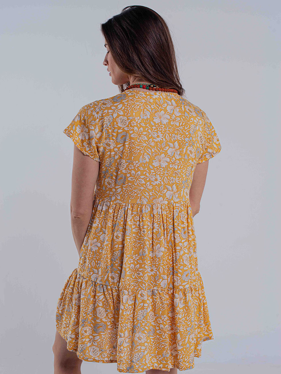 Miniatura: SAHARA SHORT DRESS - MUSTARD GARDEN