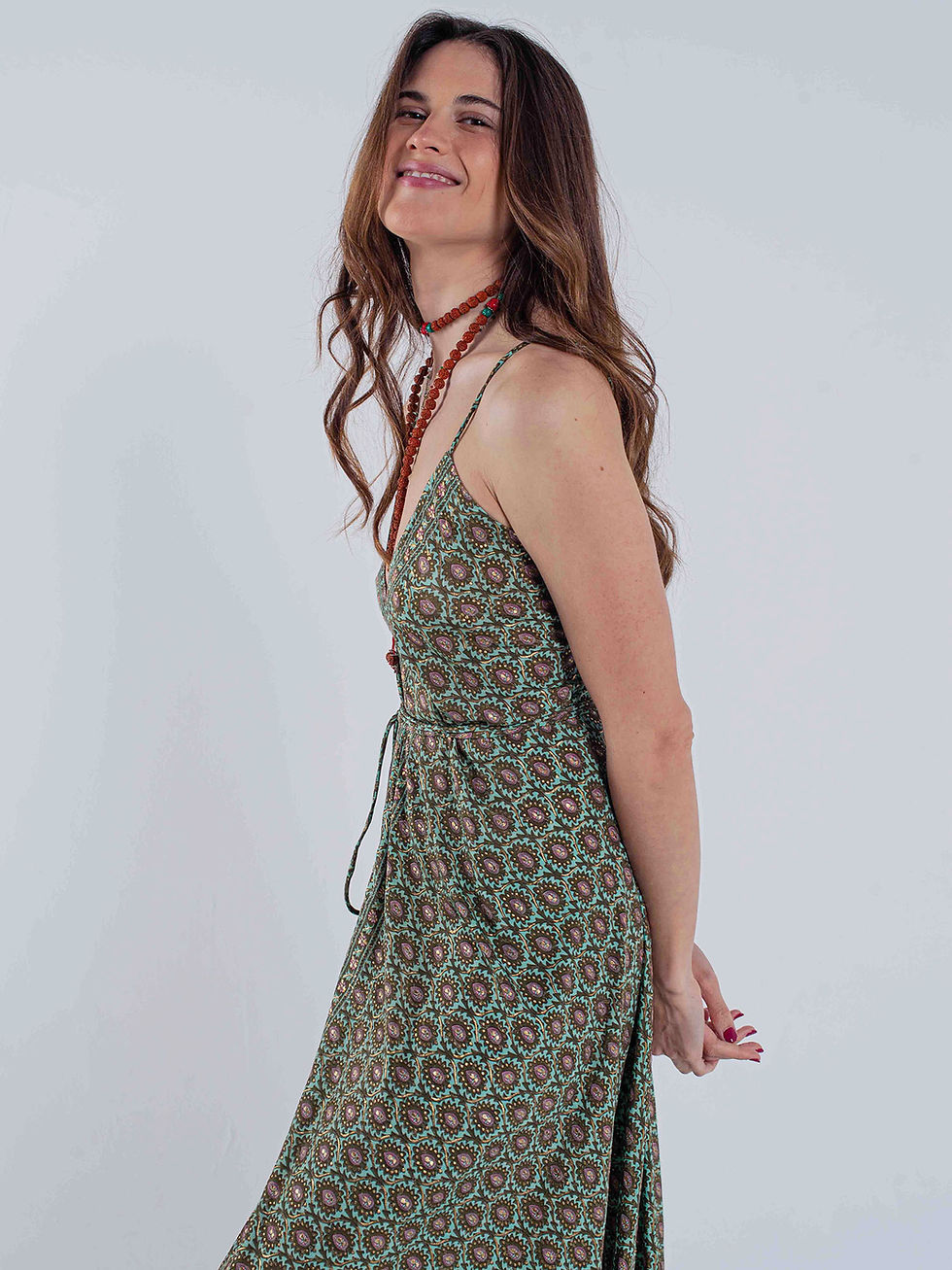 Miniatura: KALI LONG DRESS - BLUE REEF