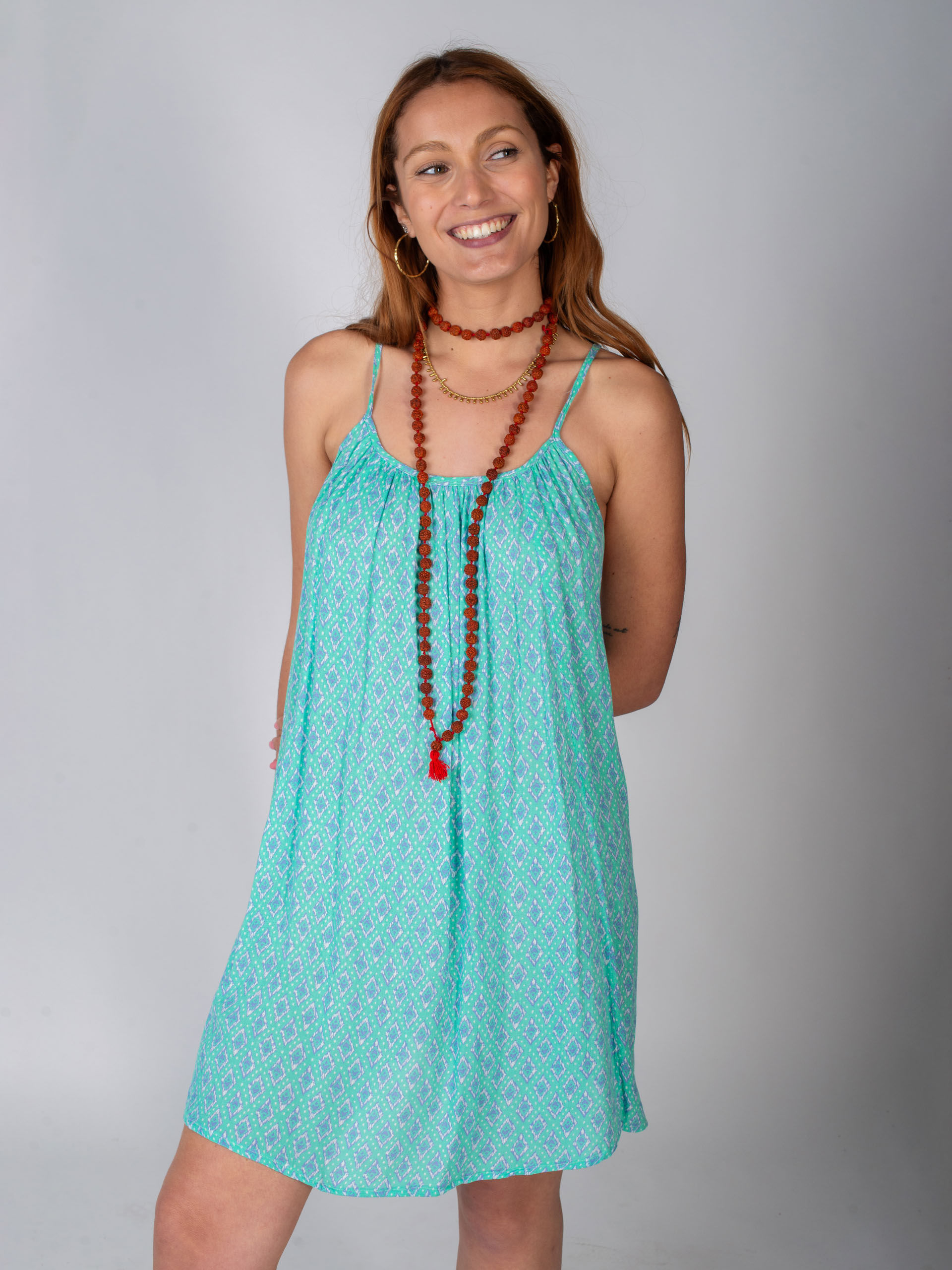 SUNNY BEACH DRESS - TURQUOISE