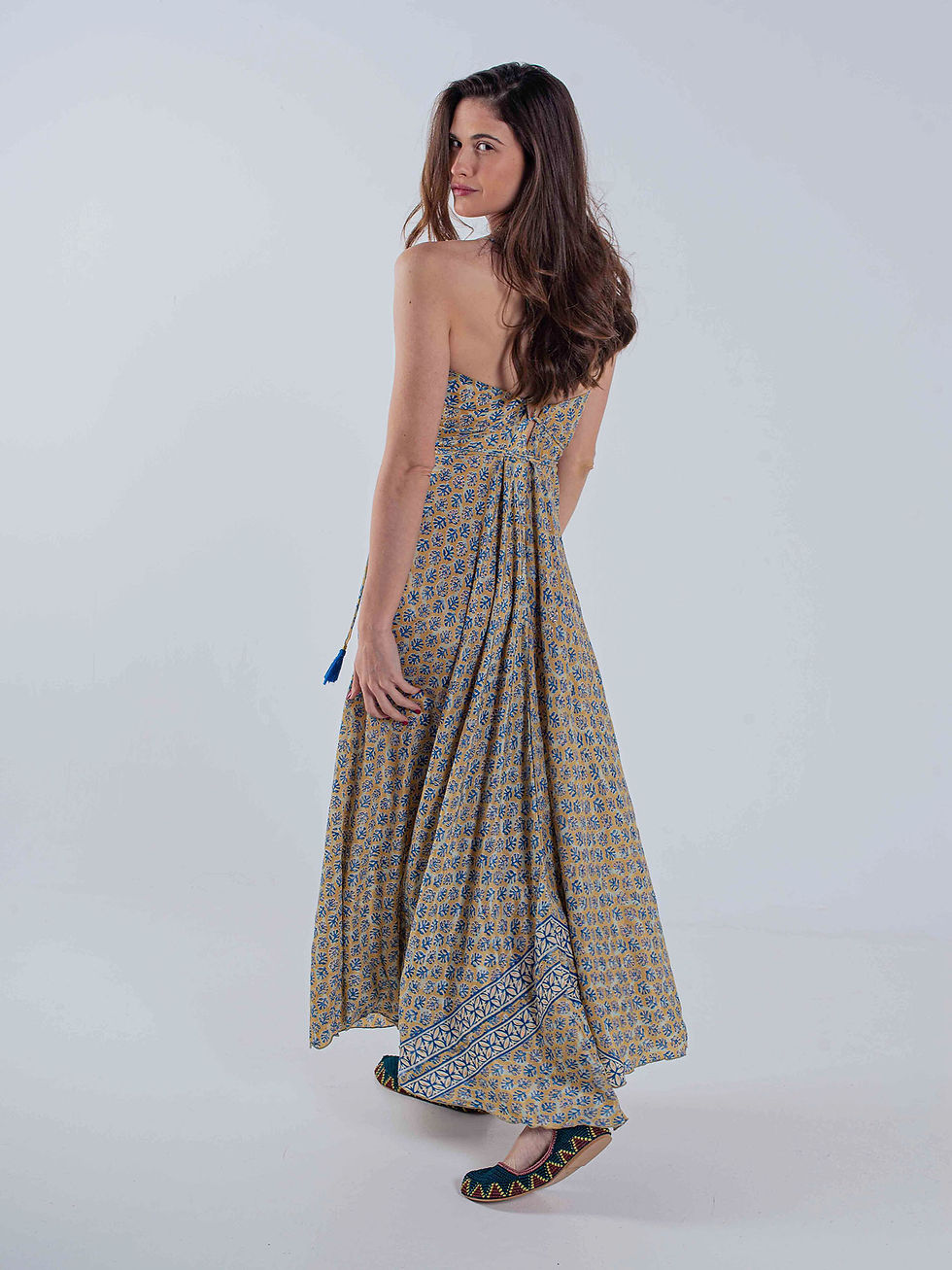 Miniatura: KALI LONG DRESS - BLUE REEF
