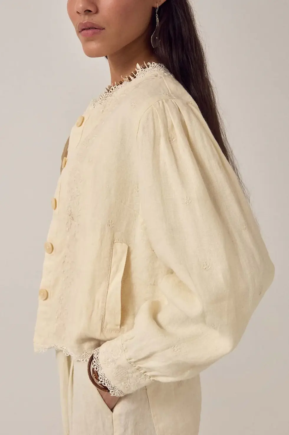 Miniatura: OTELO JACKET LINEN SOLSTICE by Maison Hotel