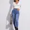 Thumbnail: Ribbed Solid Deep V Neck Long Sleeve Cross Wrap Crop Tops ,
