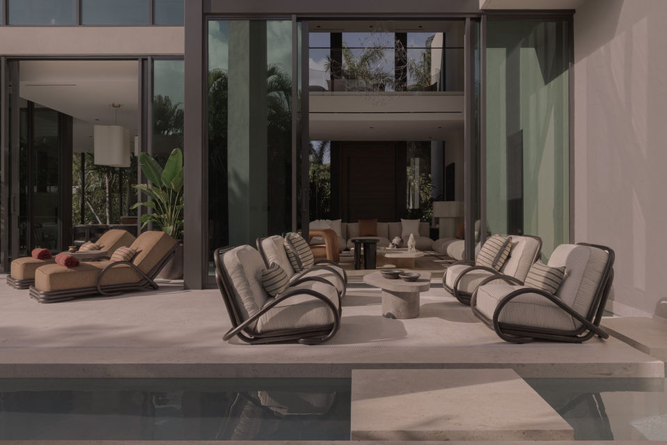 Outdoor lounge area of 375 S Hibiscus Dr Villa