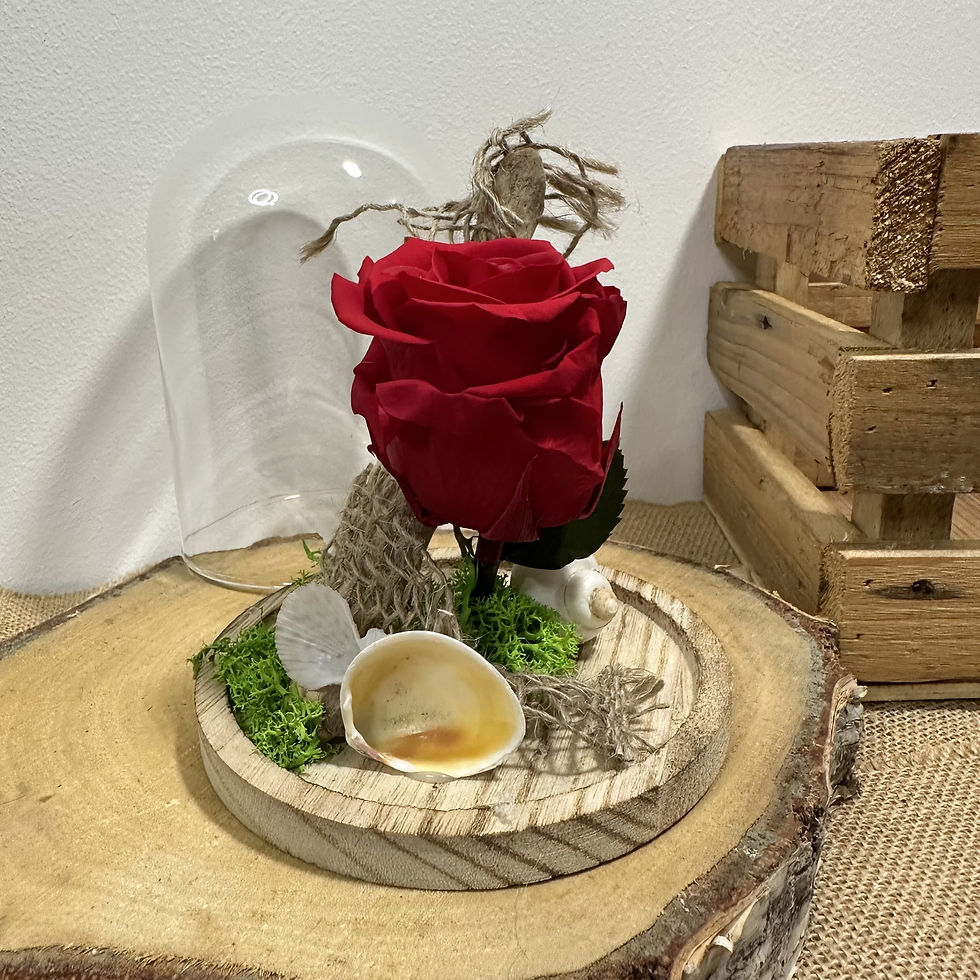 Miniature : Cloche rose éternelle Rouge | 10x15 cm