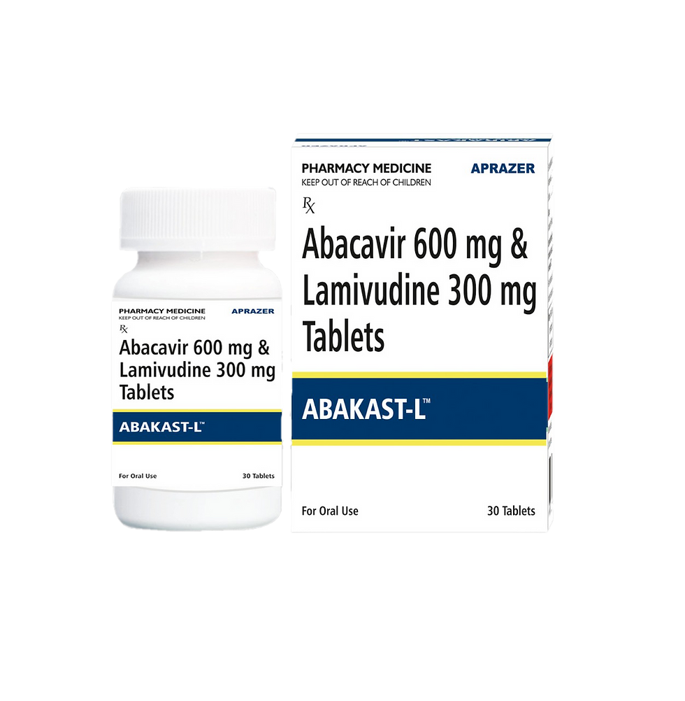 Comprar Abacavir 600 mg + Lamivudina 300 mg (Abakast-L) en Vidimedic. Antirretroviral para VIH