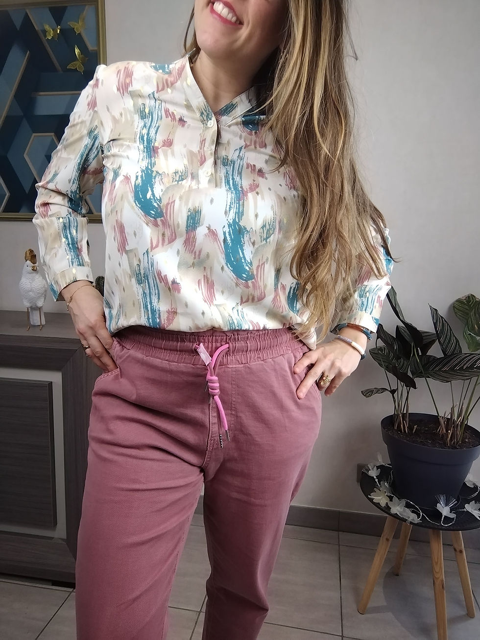 Miniature : Blouse à motif aux couleurs pastels