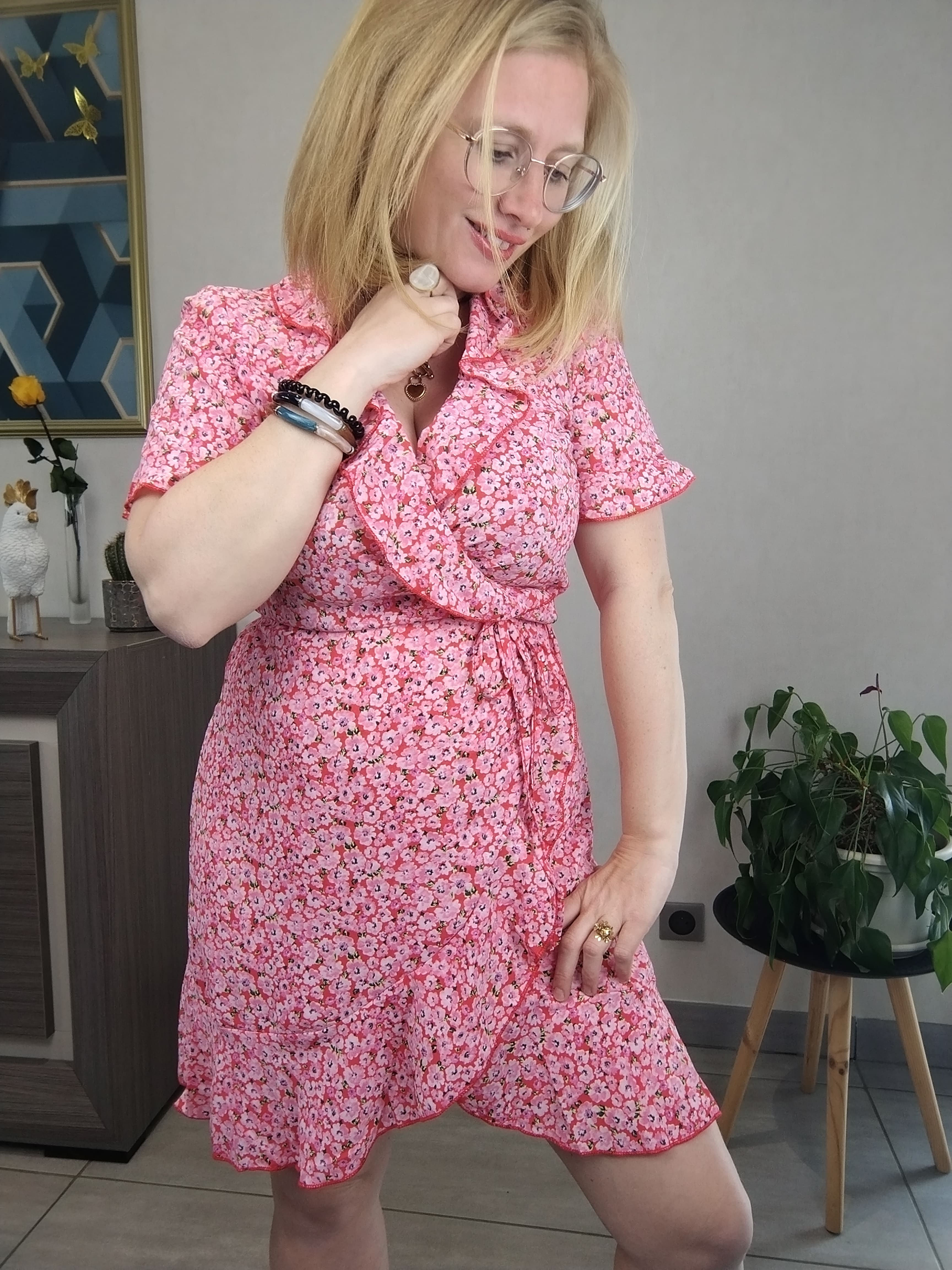 Robe cache coeur femme