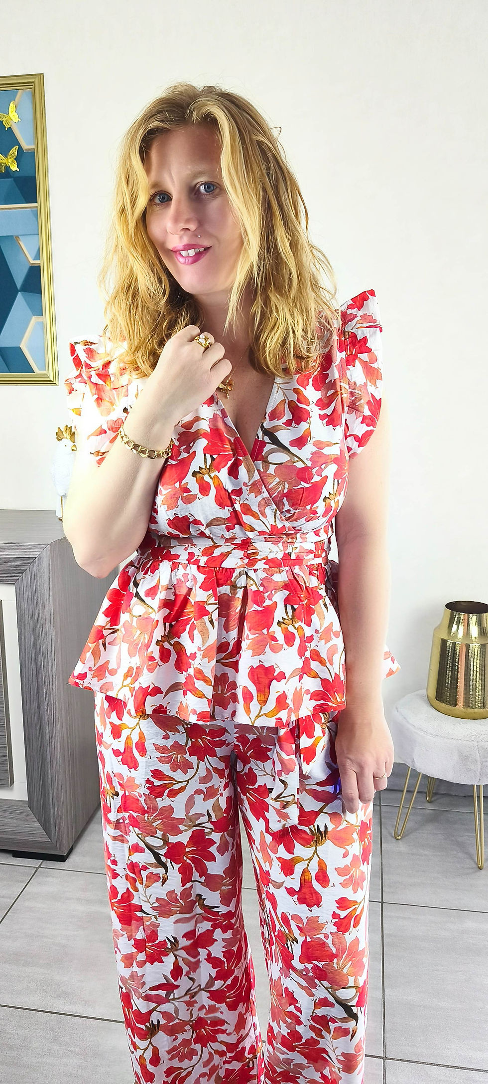 Miniature : Top fleuri pour femme