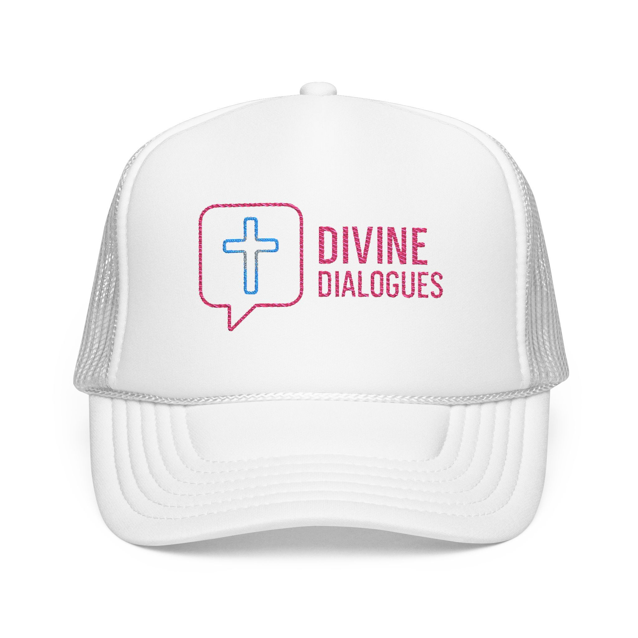 Embroidered Faith Foam Trucker Hat, Divine Dialogues Hat